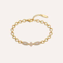 Infinity Spark Pavé Gold Bracelet