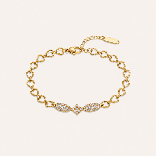 Infinity Spark Pavé Gold Bracelet