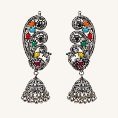 Royal Multicolor Statement Earrings