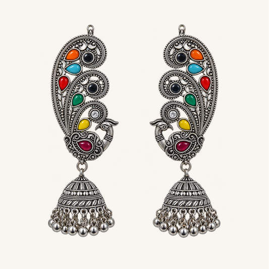 Royal Multicolor Statement Earrings
