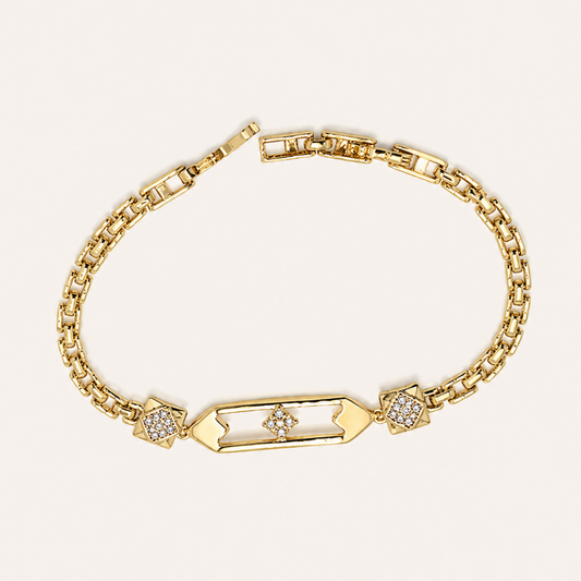 Geometric Luxe Gold Bracelet