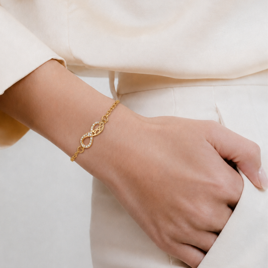 Infinity Glow Gold Bracelet