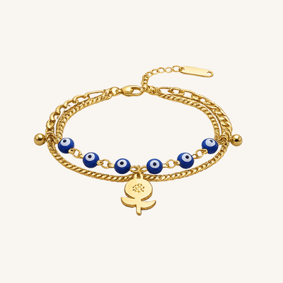 Evil Eye Charm & Layered Link