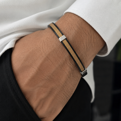 Men's Leather Accent