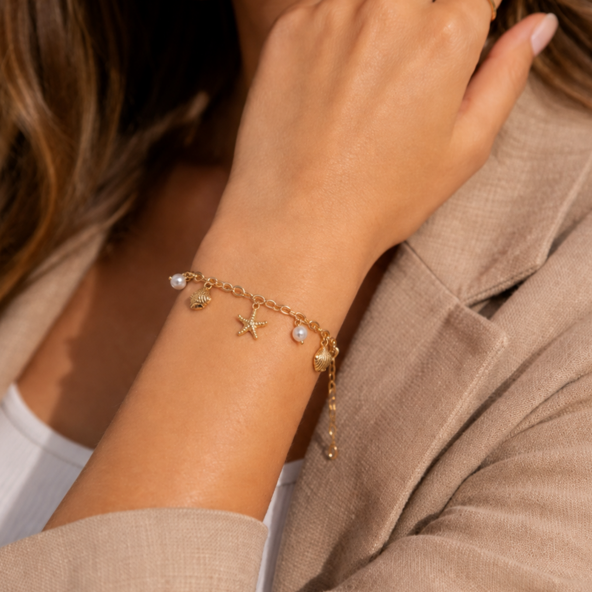 Seashell & Starfish Ocean Charm