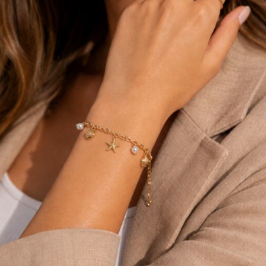 Seashell & Starfish Ocean Charm