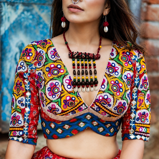 Tribal Beaded Shell Necklace