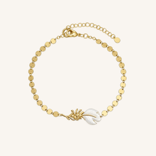 Golden Seashell Pearl Link