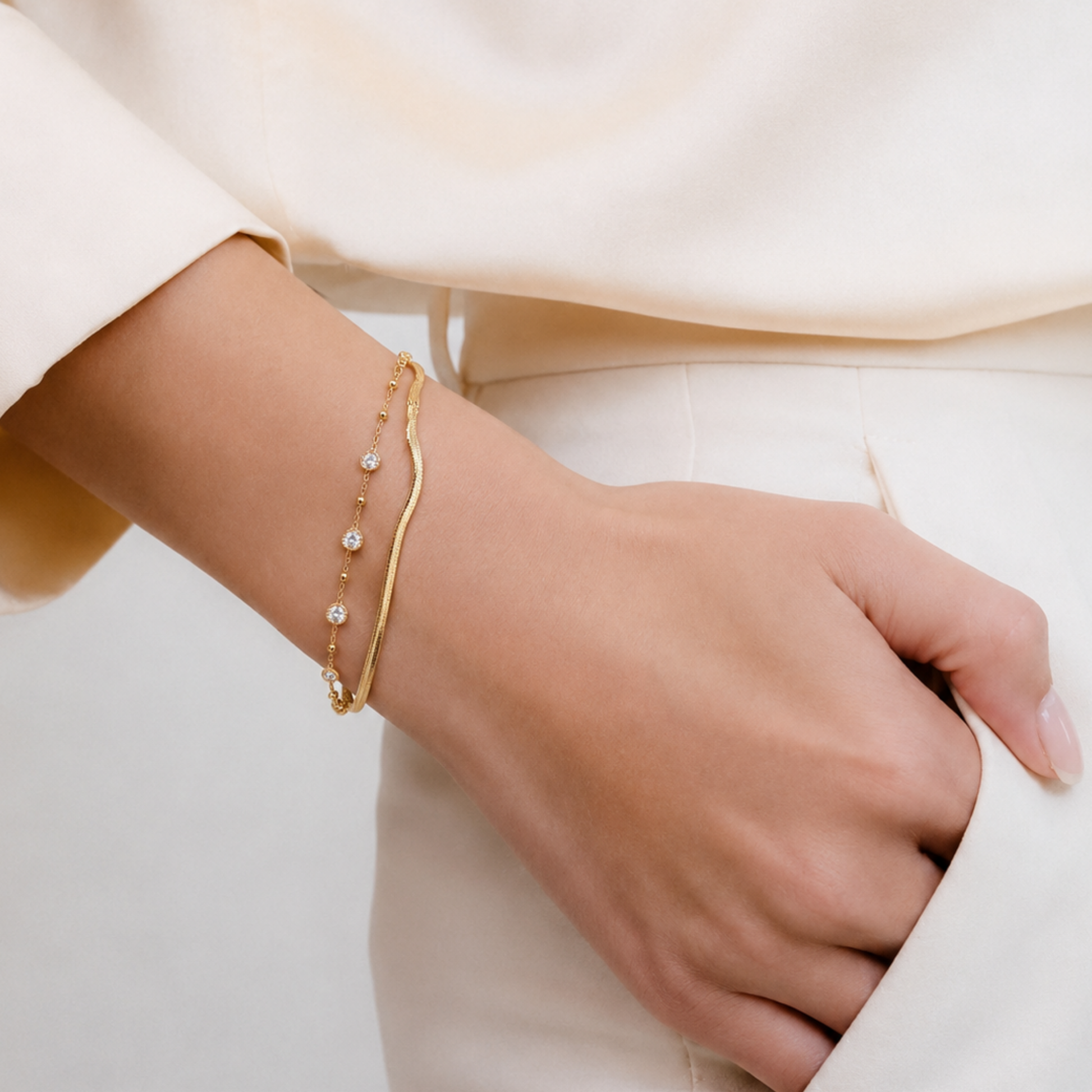 Dainty Multi-Strand Pearl Link