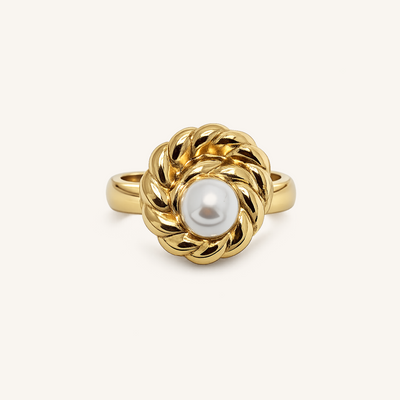 Braided Pearl & Crystal Dome