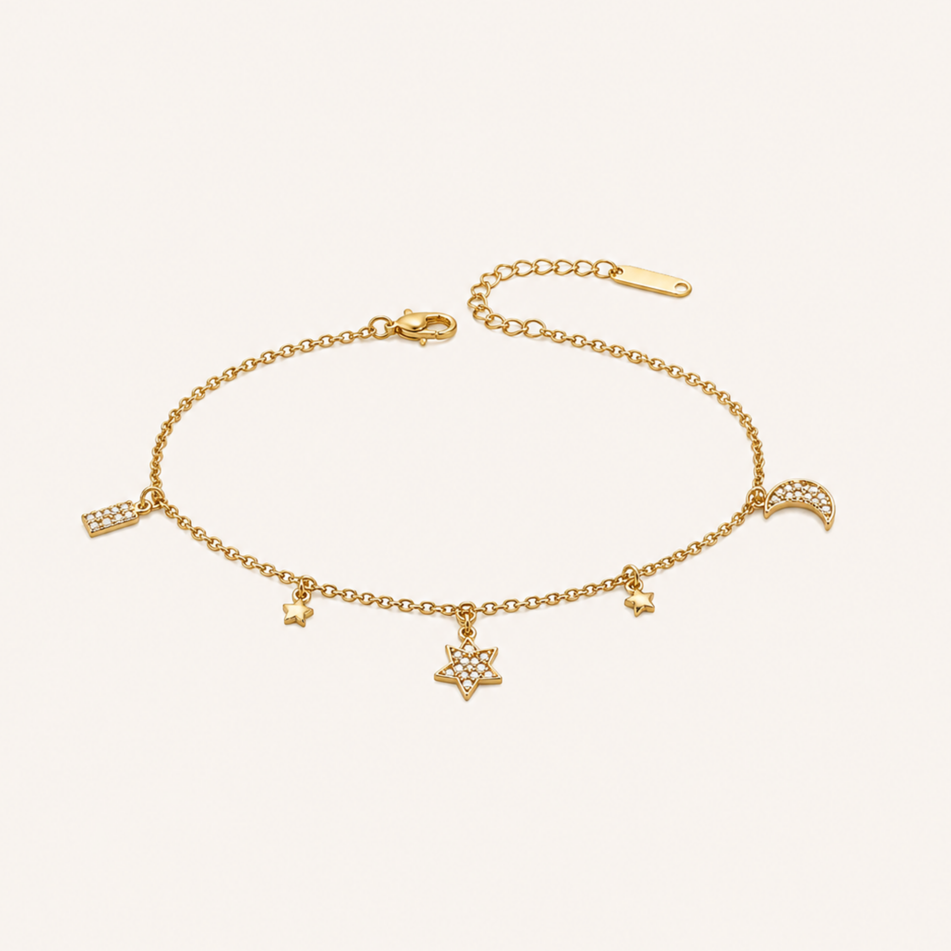 Celestial Charm Gold Bracelet