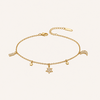 Celestial Charm Gold Bracelet
