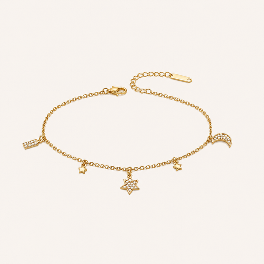 Celestial Charm Gold Bracelet