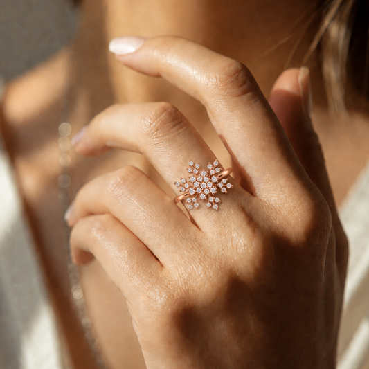 Rose Gold Crystal Snowflake
