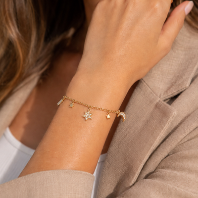 Celestial Charm Gold Bracelet