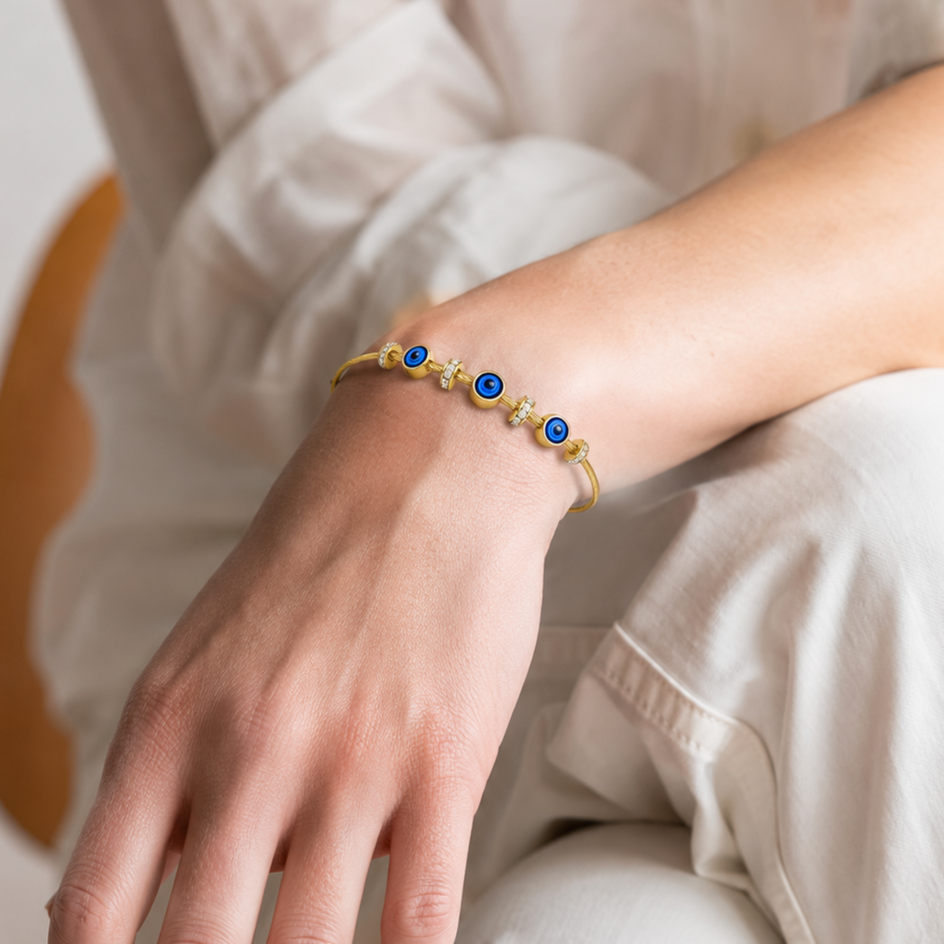 Evil Eye Charm & Crystal
