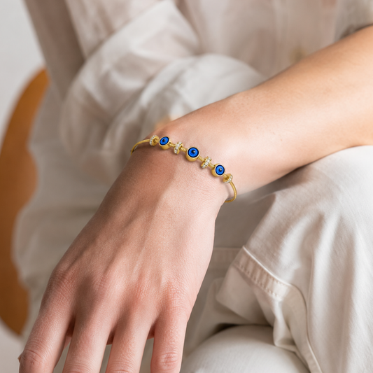 Evil Eye Charm & Crystal