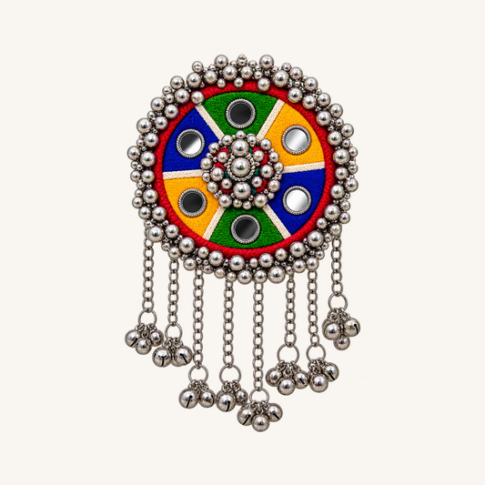 Festive Mirrorwork Hair Brooch