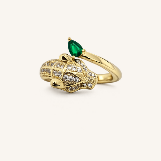 Emerald Serpent & Diamond Ring