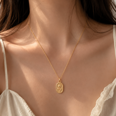 Vintage Floral Gold Locket