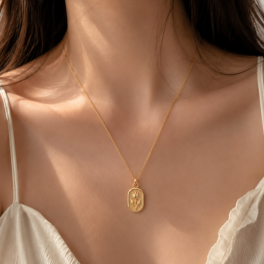 Vintage Floral Gold Locket