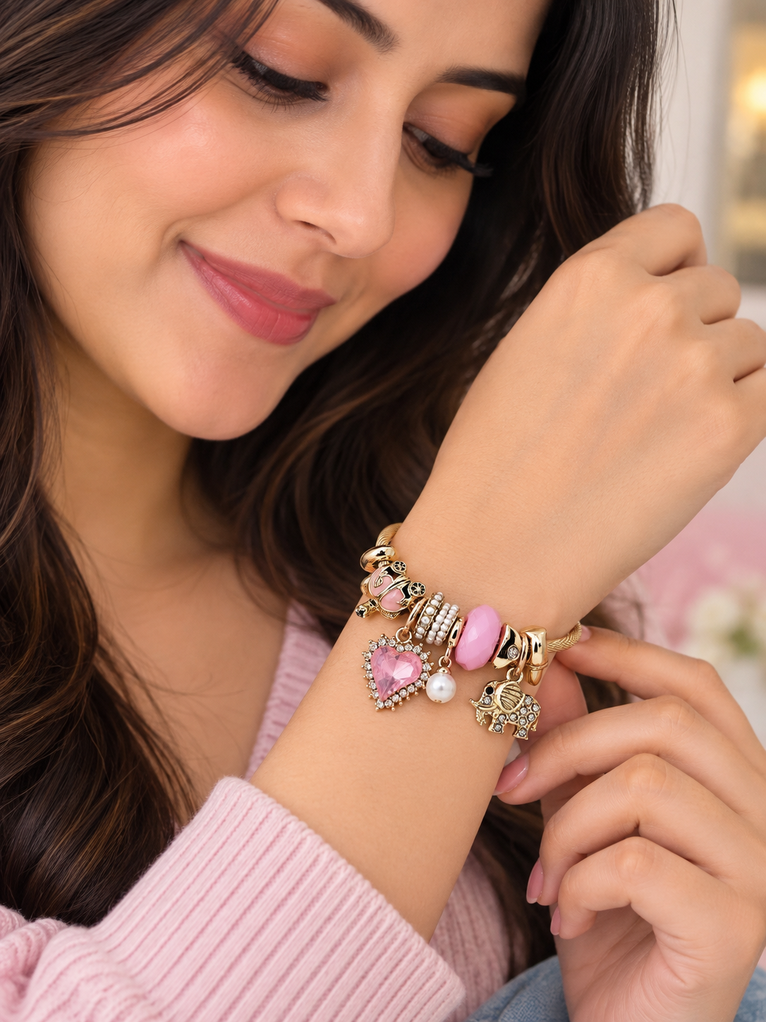 Charm Bangle Bracelet