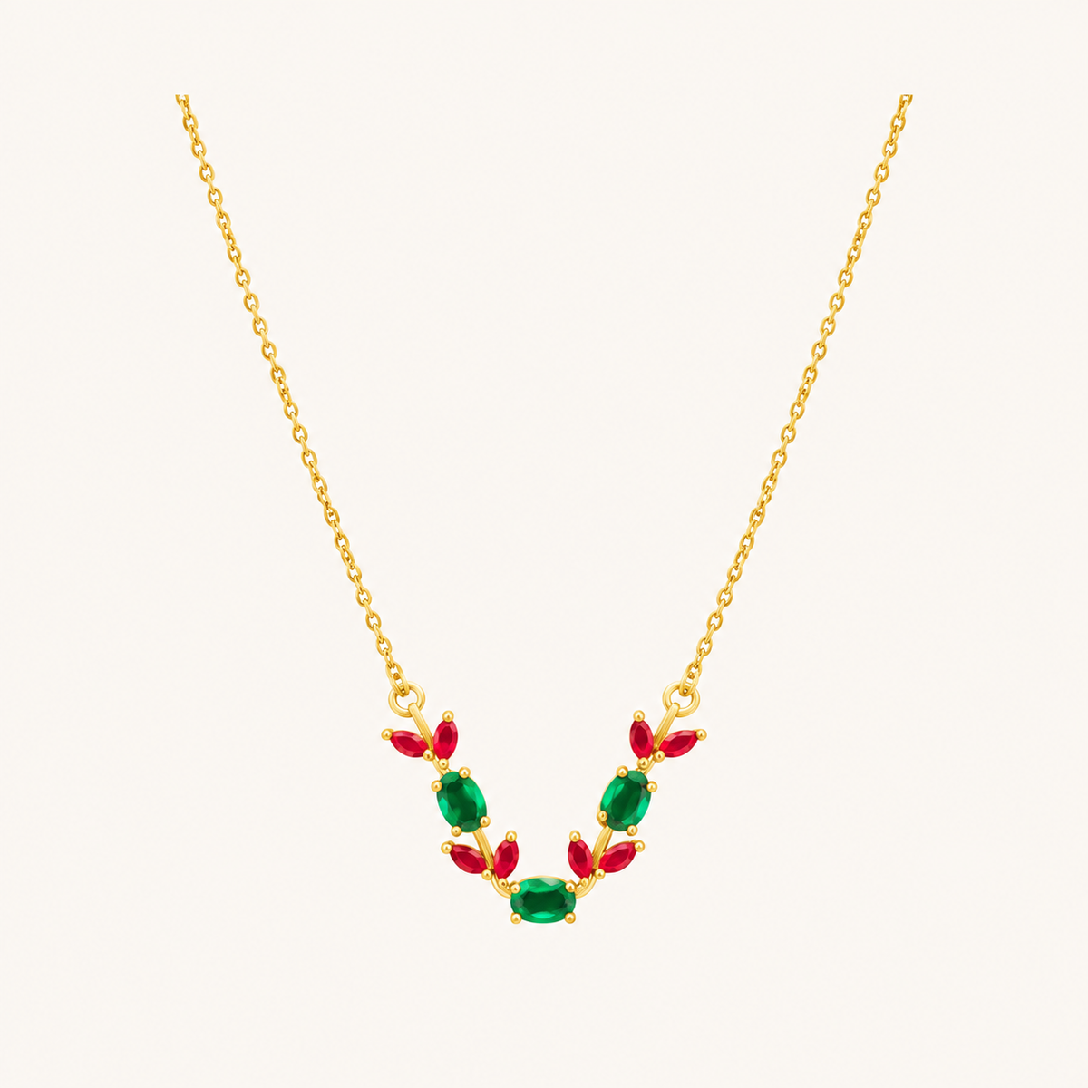 Ruby Emerald Necklace