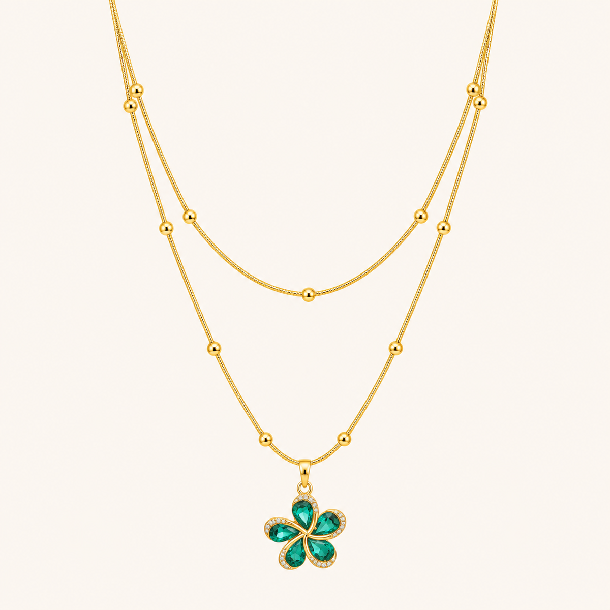 Emerald Blossom Necklace