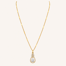 Elegant Teardrop Crystal Pendant Necklace