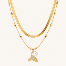 Gold-Tone Pearl Mermaid Necklace