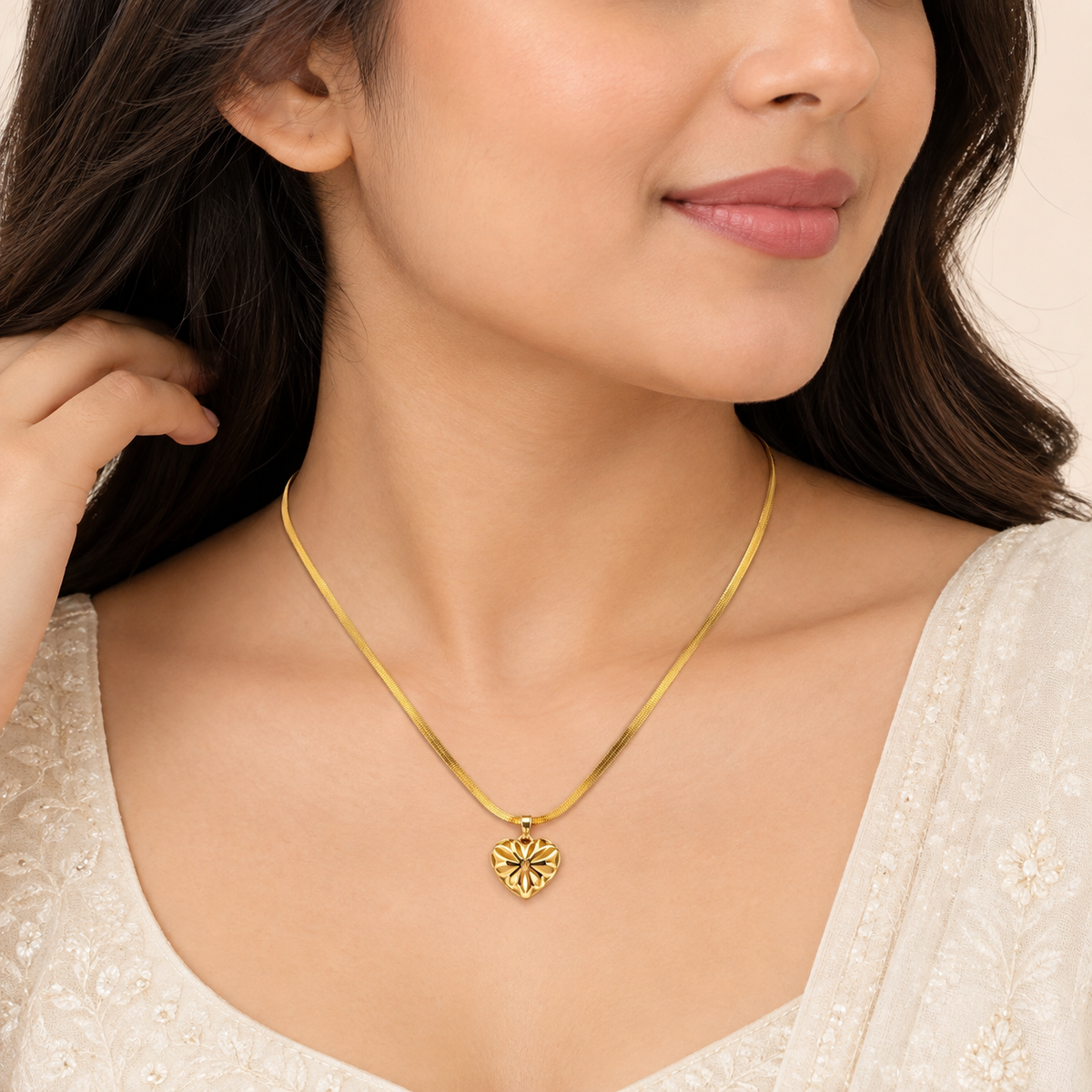 Floral Heart Necklace