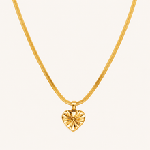 Gold-Tone Floral Heart Necklace