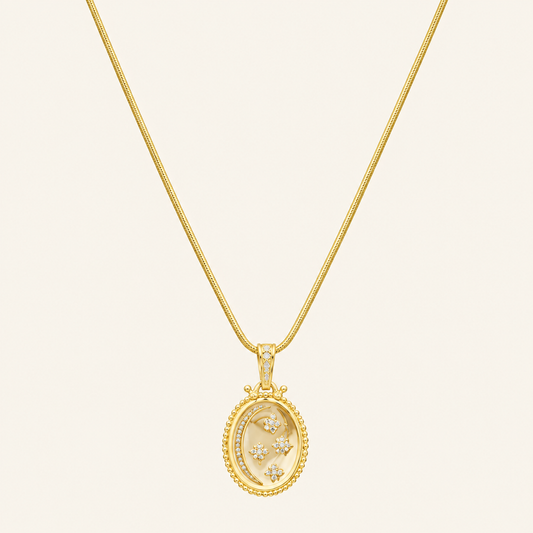 Gold-Tone Celestial Charm Necklace