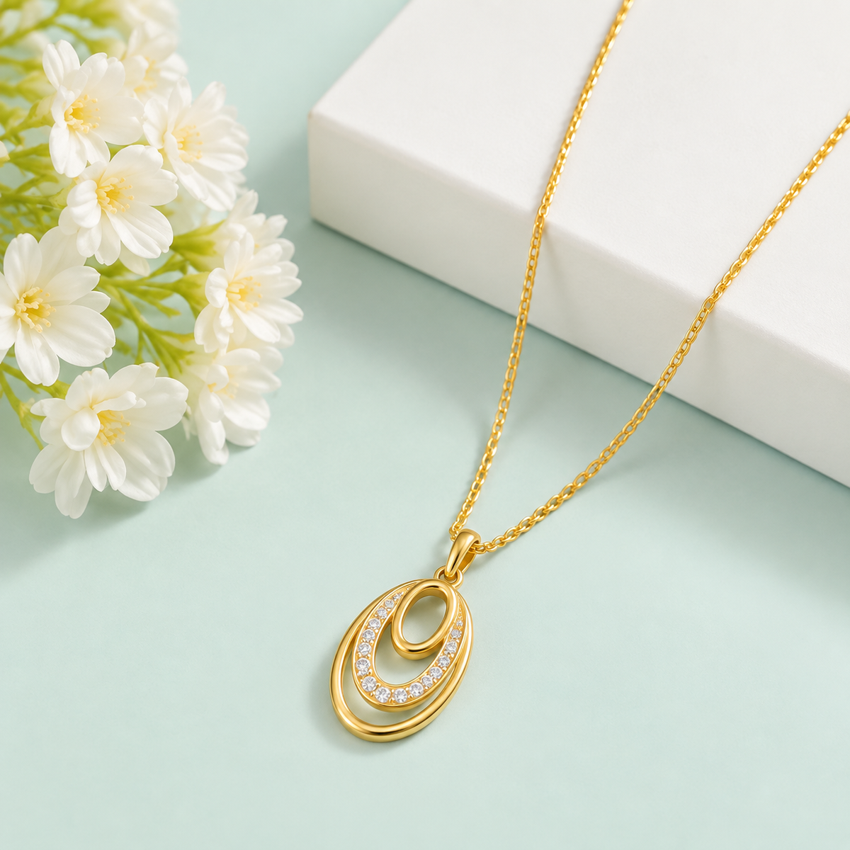 Luminous Oval Necklace