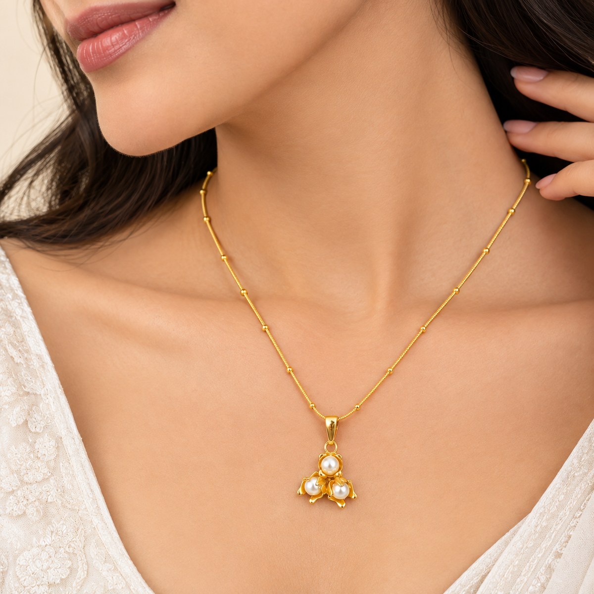 Trinity Pearl Necklace