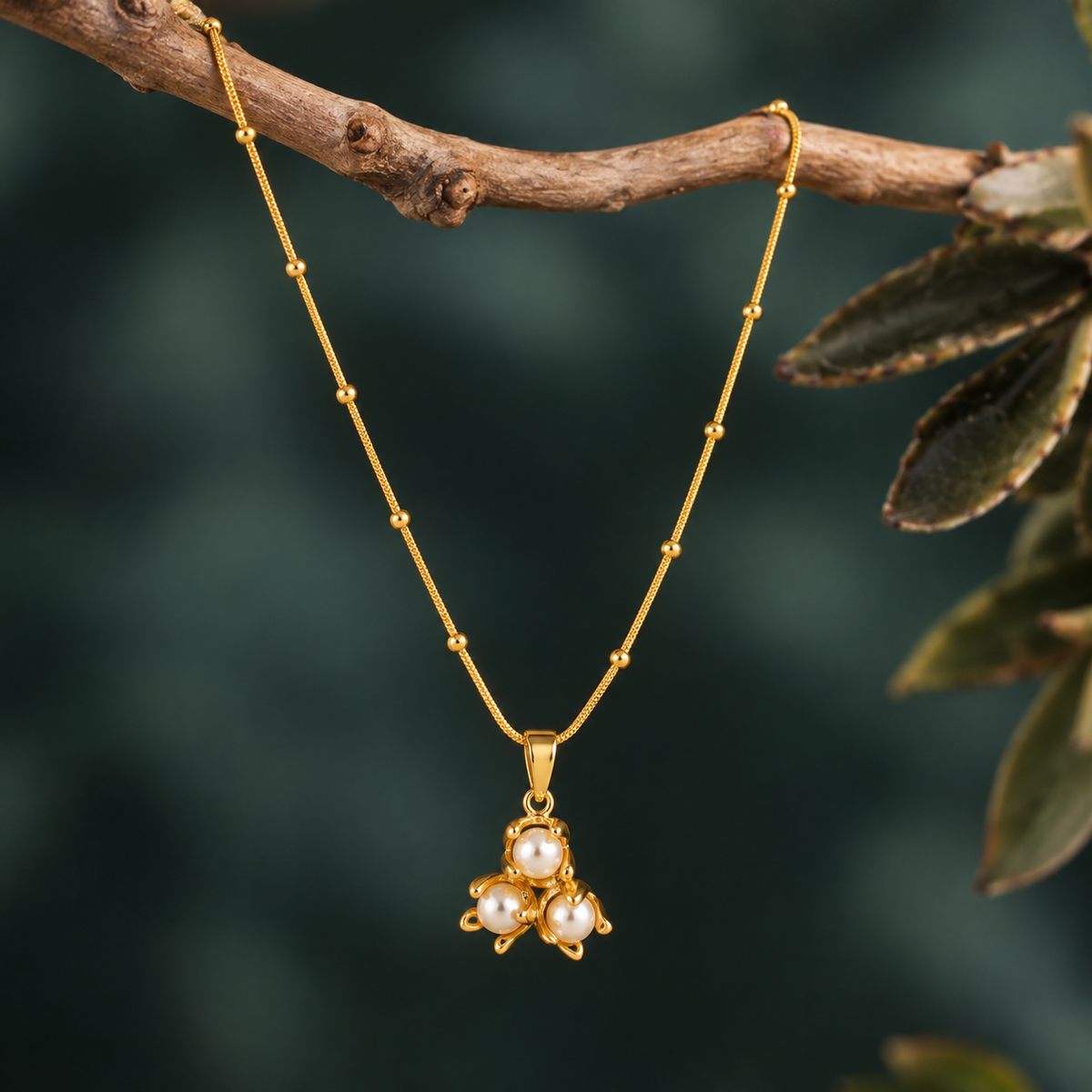 Trinity Pearl Necklace