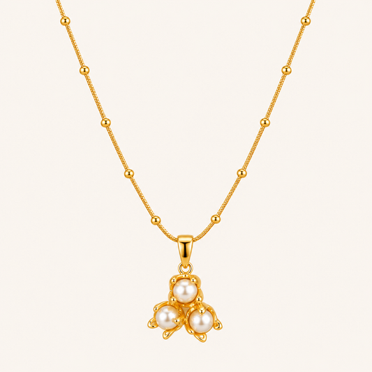 Gold-Tone Trinity Pearl Necklace