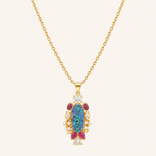 Gold-Tone Aurora Opal Necklace