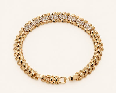 Elegant Floral Stone Bracelet