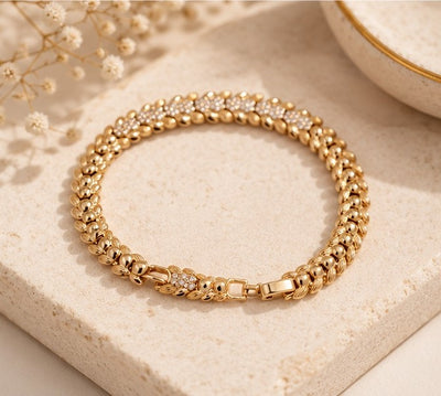 Gold-Tone Golden Bloom Bracelet