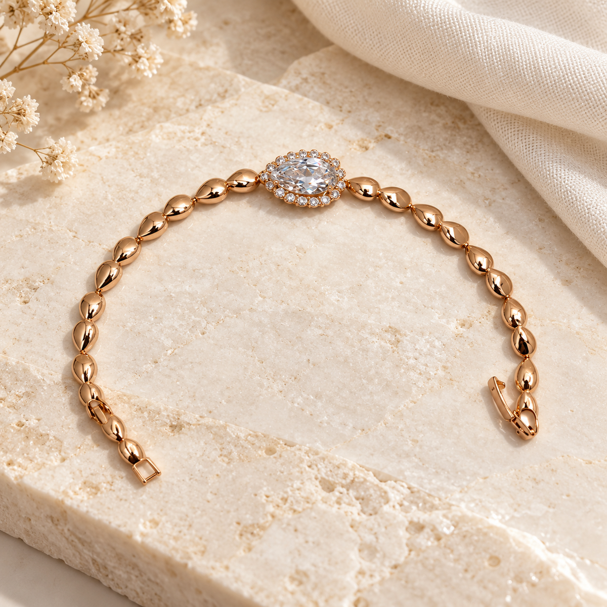 Rose Crystal Bracelet