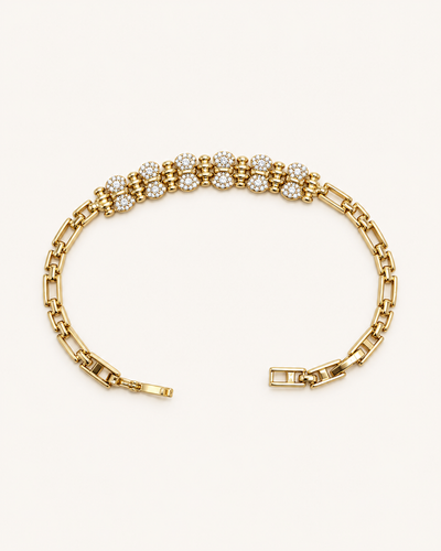 Gold-Tone Radiant Bloom Bracelet