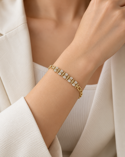 Elegant Gold Double-Row Bracelet
