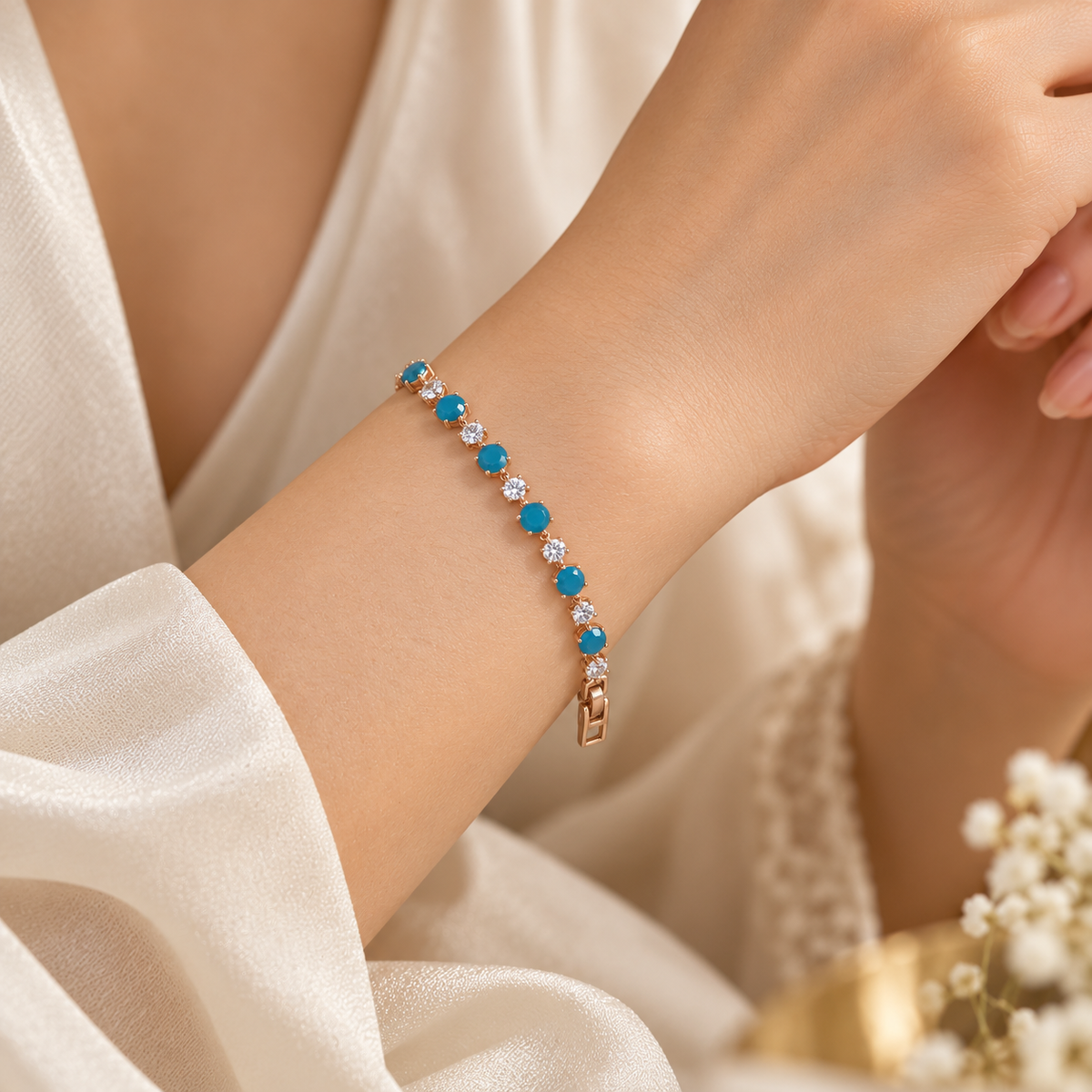 Azure Bloom Bracelet