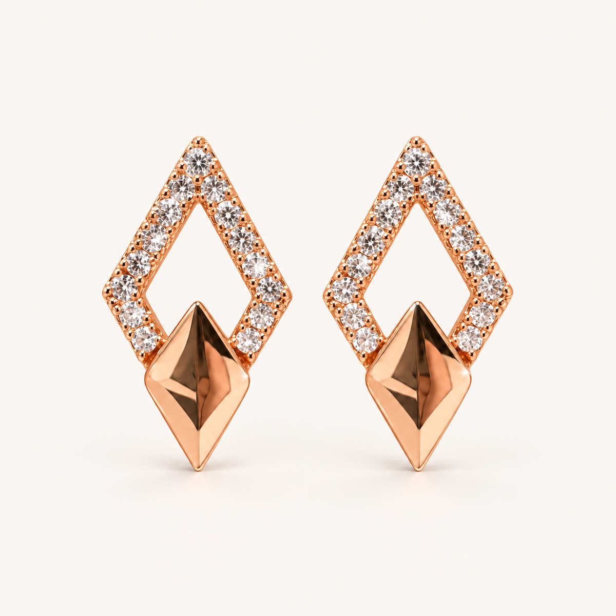Rose Gold Diamond Earrings