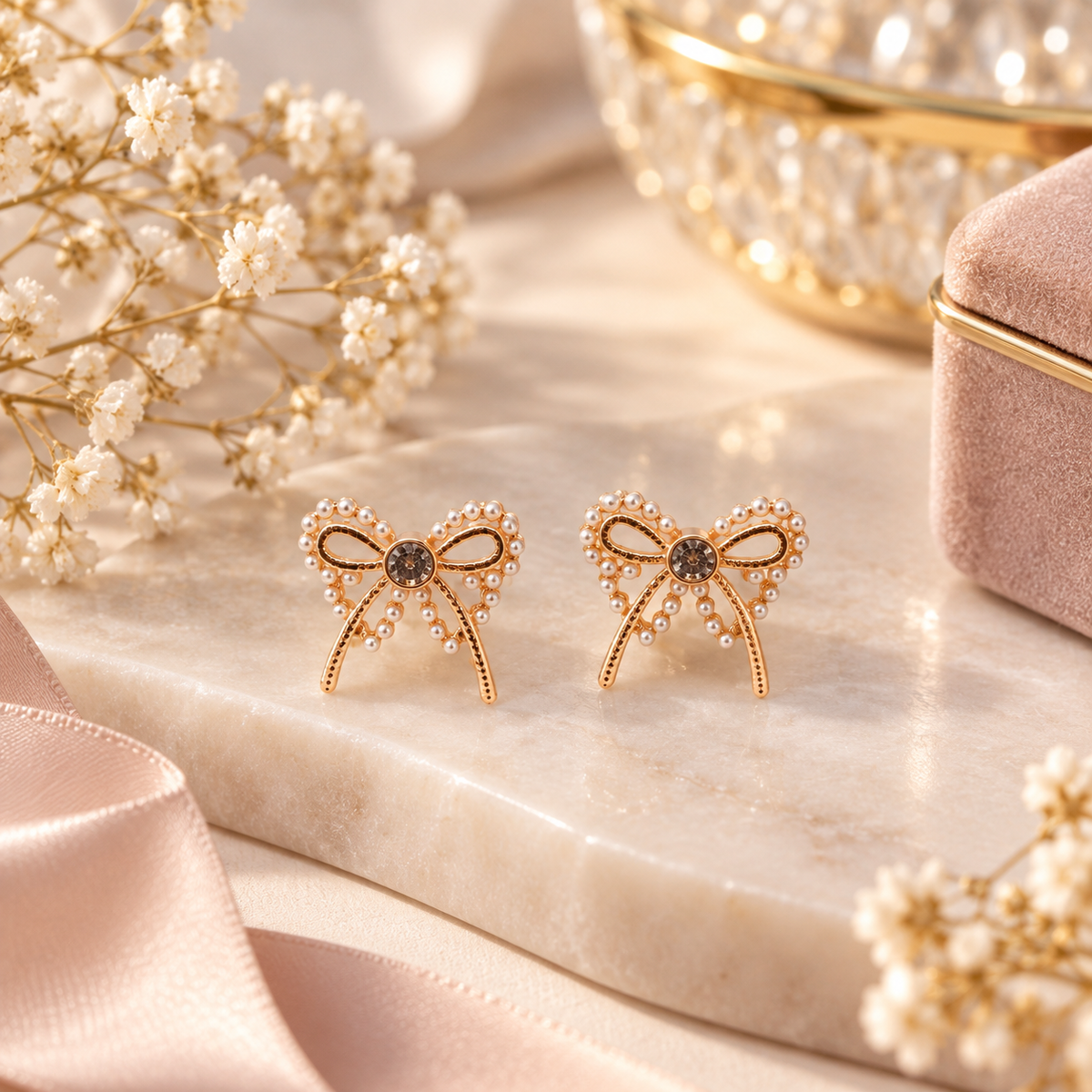Pearl Bow Studs