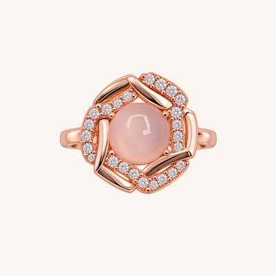 Rose Quartz Ribbon Halo