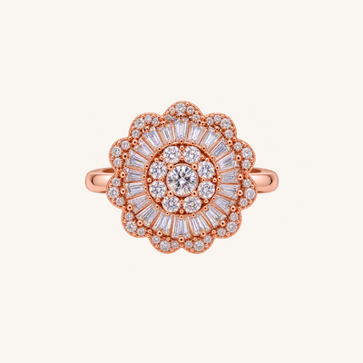 Rose Gold Mosaic Sunburst Cluster