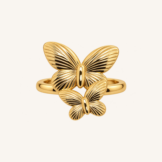 Gold Dual Butterfly Statement