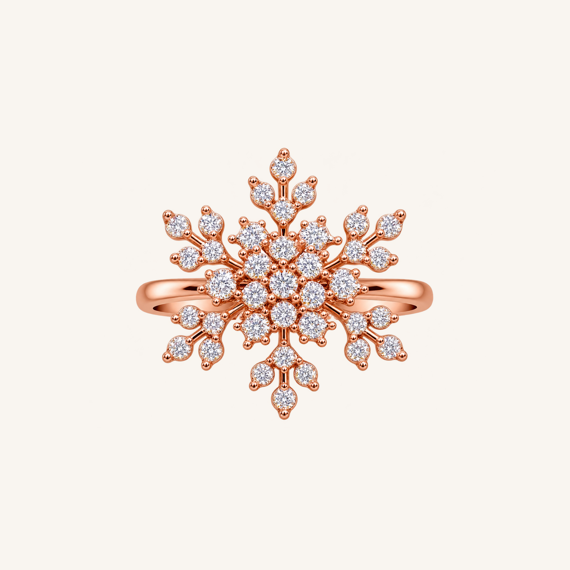 Rose Gold Crystal Snowflake